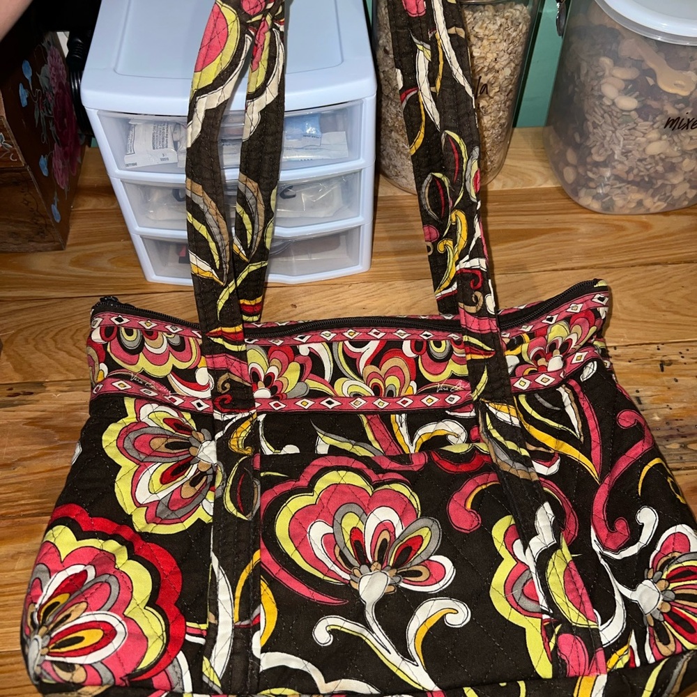 Vera Bradley Puccini Paisley Multicolor Floral Tote, Wallet, and Checkbook Cover